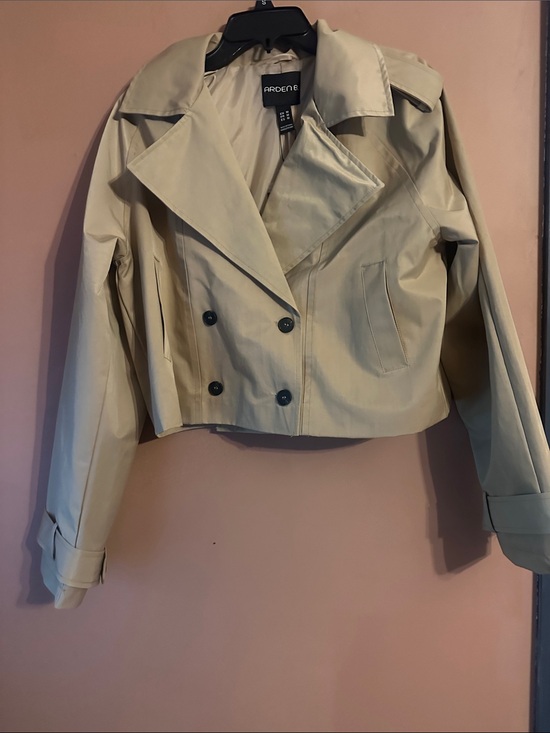 Arden B Jackets & Blazers - Arden B Cropped Trench Coat - Light Tan